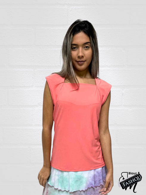 TOP Queen Anne Neckline Top - T603